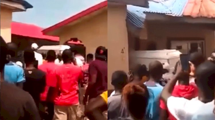 Woman who was murdered, leads pallbearers to the houses of her murders on the day of her funeral